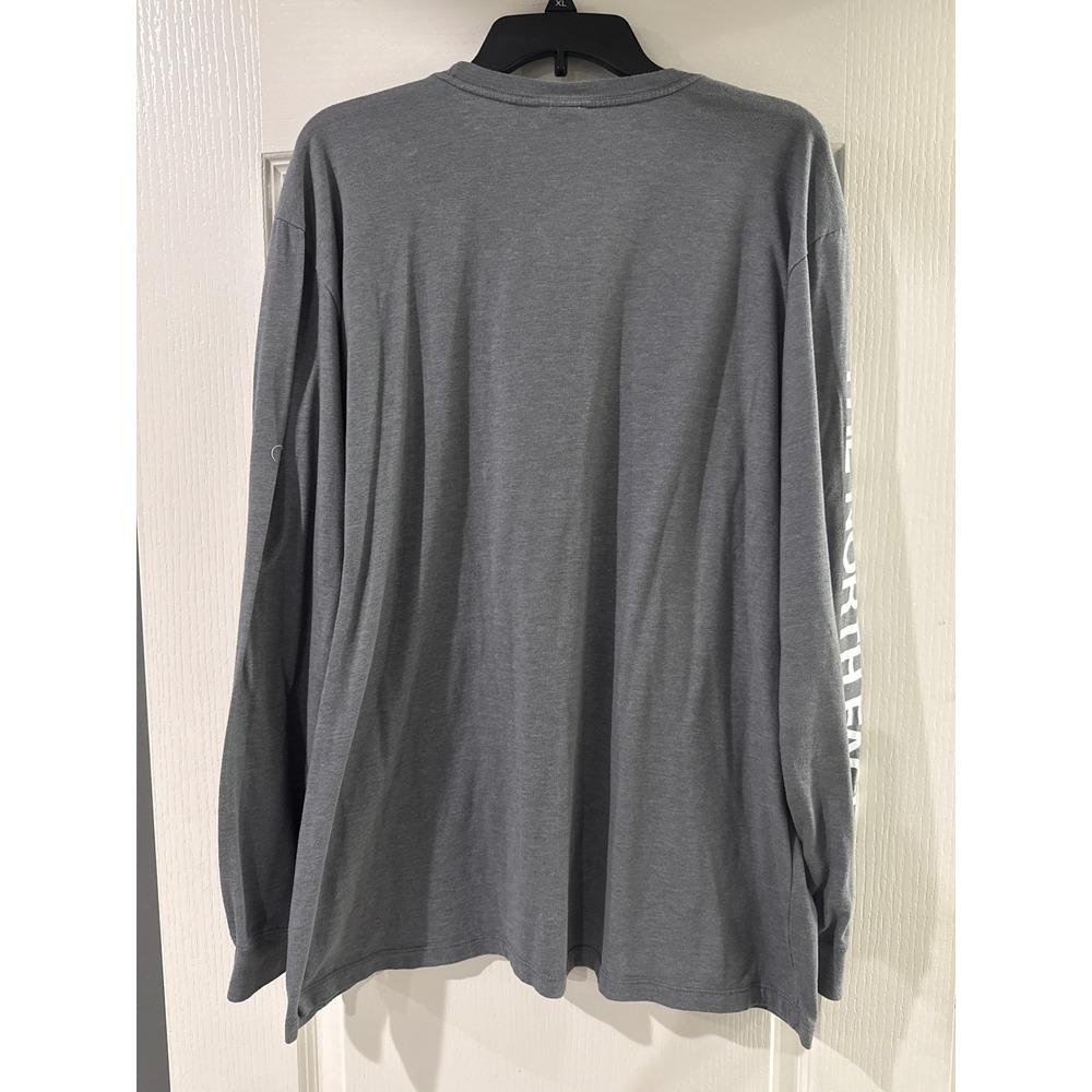 The North Face‎ Mens XXL Grey Circular Design Long Sleeve Graphic T-Shirt Logo - Picture 5 of 5